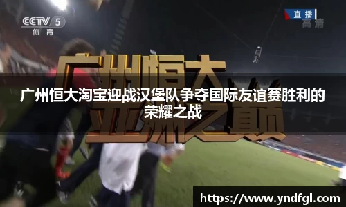 广州恒大淘宝迎战汉堡队争夺国际友谊赛胜利的荣耀之战