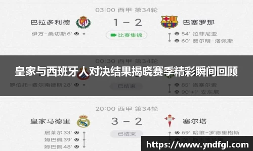 皇家与西班牙人对决结果揭晓赛季精彩瞬间回顾